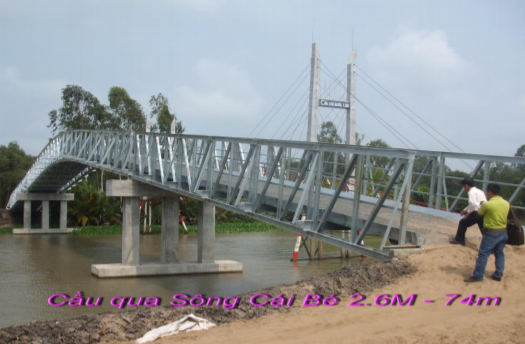 Công trình cầu qua sông Cái Bé